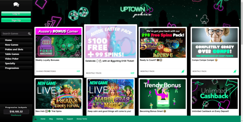 Uptown Pokies Casino Instant Win